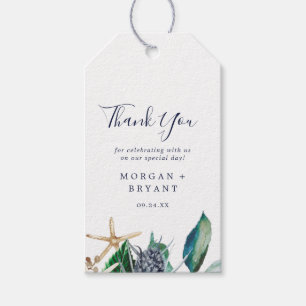 Modern Nautical   Greenery Thank You Favour Gift Tags
