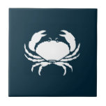 Modern Nautical Navy Blue Crab Kitchen Backsplash Tile<br><div class="desc">Set off your kitchen nautical decor with these Modern Nautical Navy Blue Crab Kitchen Backsplash ceramic tiles. This simple modern design has a customisable blue background and white crab silhouette. Change to your colour choice by clicking personalise template option.</div>