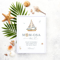 Modern Nautical Sailboat Baby Shower Mum-osa Bar