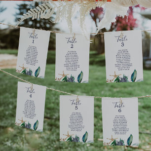 Modern Nautical Table Number Seating Chart Cards
