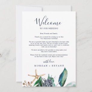 Modern Nautical Wedding Welcome Letter & Itinerary