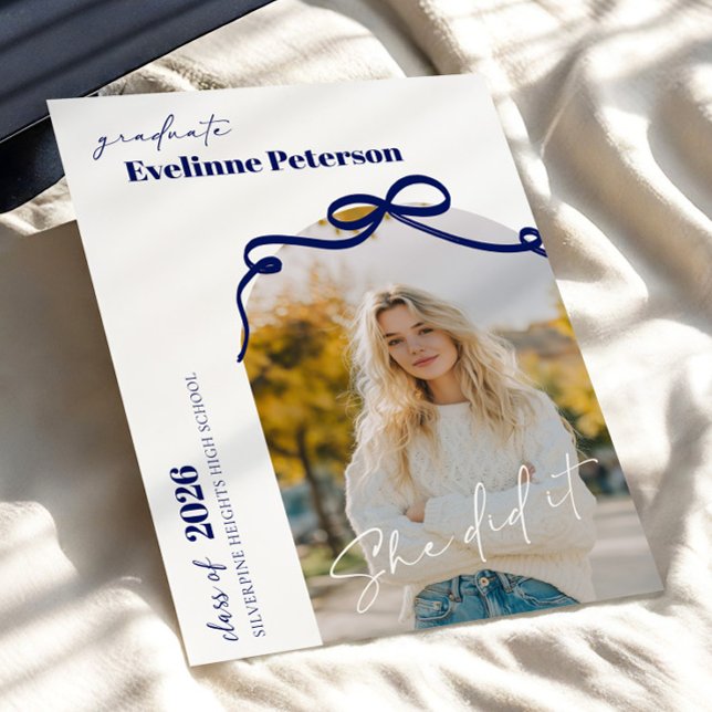 Modern Navy 2026 Graduation Invitation (Creator Uploaded)