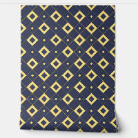 Modern Navy and Gold Diamond Pattern