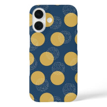 Modern Navy and Gold Polka Dot