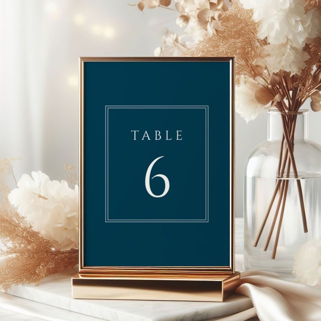 Modern Navy Blue Bar Mitzvah Table Numbers (Creator Uploaded)
