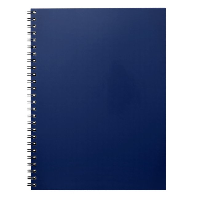 Modern Navy Blue Customisable Spiral Notebook (Front)