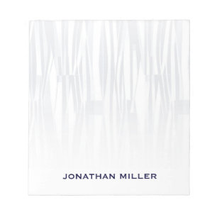 Modern Navy Blue Geometric Pattern Personalised Notepad