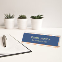 Modern Navy Blue Gold Professional Business Office