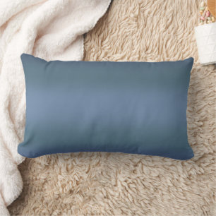Modern navy blue gradient Watercolor galaxy space Lumbar Cushion