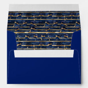 Modern Navy Blue Graduation Envelope