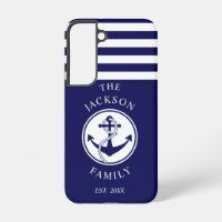 Modern Navy Blue Nautical Family Name
