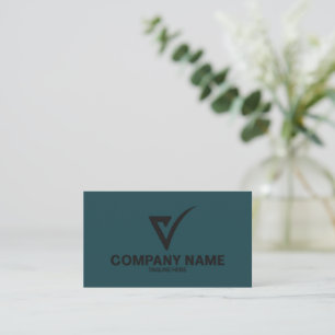 Modern Navy Blue Professional QR Code Business Card