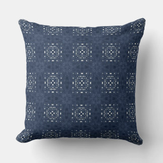 Modern Navy Blue Throw Pillow