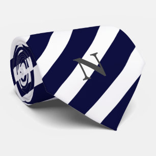 modern navy blue white tie