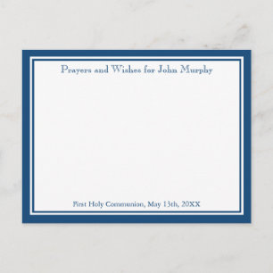 Modern Navy Cross Religious Wishes and Prayer Card