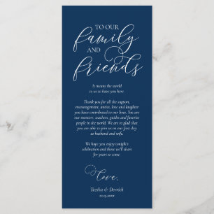 Modern Navy, Dinner Place Setting Thank You Card