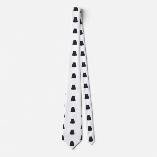 Modern Navy & Gold Diagonal Stripe Tie with Heart