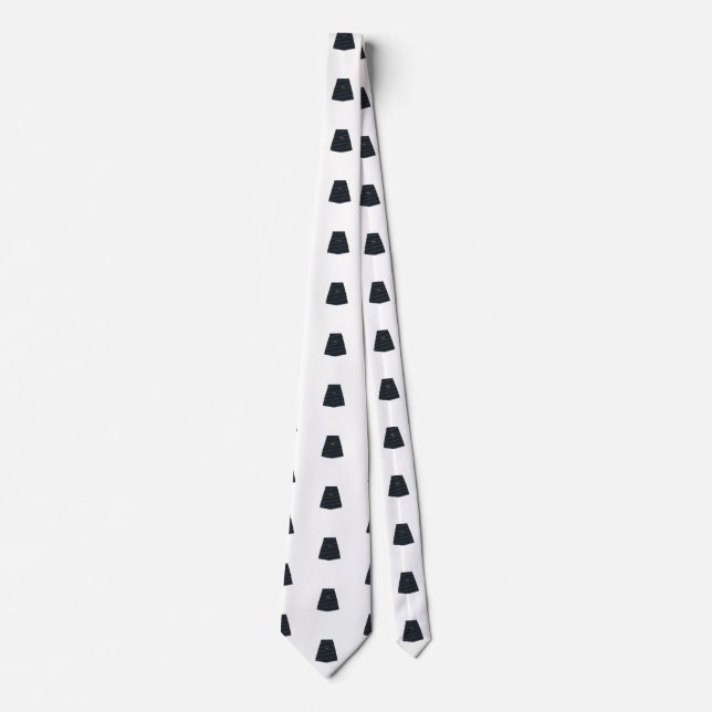 Modern Navy & Gold Diagonal Stripe Tie with Heart  (Front)