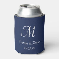 Modern Navy Monogram Wedding Party Favour