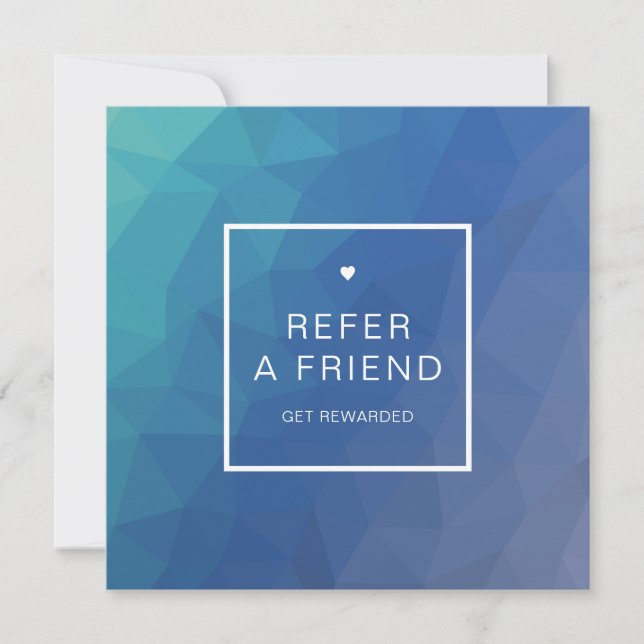 Modern Navy Square Refer a Friend (Front)