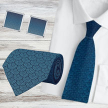 Modern Navy Teal Geometric Ombre