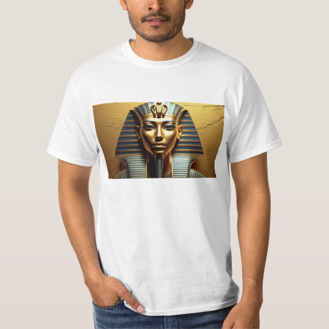 Modern Nefertiti Pharaoh Art – Men's Egyptian Gr T-Shirt (Front)