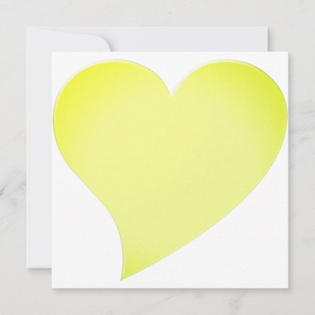 Modern neon bright lime green big heart cute card (Front)