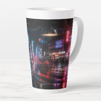 Modern Neon Glow Latte Mug