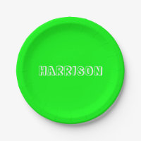 Modern neon green custom name birthday