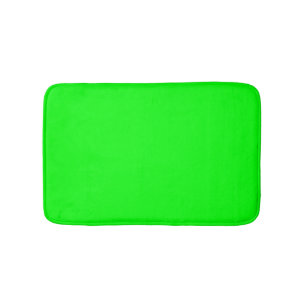 Modern neon green screen bright plain solid cool bath mat