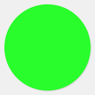Modern neon green screen bright solid colour cool classic round sticker