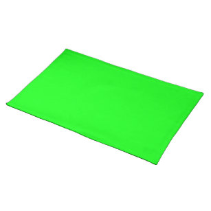 Modern neon green screen bright solid plain cool placemat