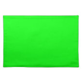 Modern neon green screen bright solid plain cool placemat (Front)