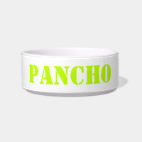 Modern neon green white custom name dog cat