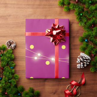 Modern Neon Pink Glowing Minimalist Wrapping Paper