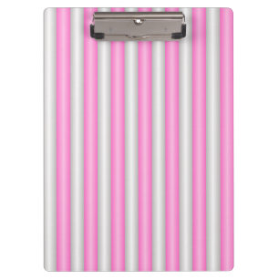 Modern Neon Pink Stripes with 3D Effect Clipboard