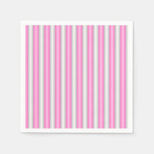 Modern Neon Pink Stripes with 3D Effect Napkin