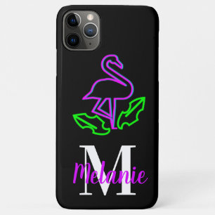 Modern Neon Tropical Flamingo Purple Flourescent Case-Mate iPhone Case
