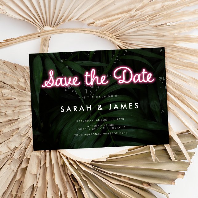 Modern Neon Wedding Save the Date (Creator Uploaded)