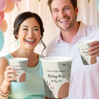 Modern Nesting party for new to be parents Paper Cups