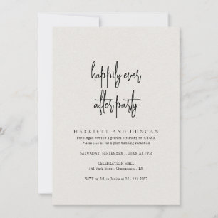 Modern Neutral Beige Elegant Wedding Reception Invitation