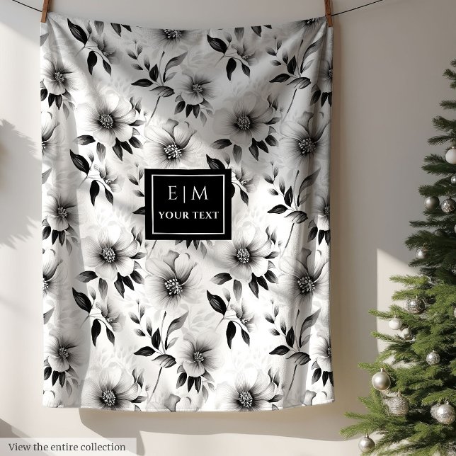 Modern neutral botanical blanket custom name (Modern neutral botanical blanket custom name)