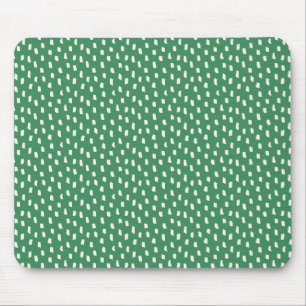 Modern Neutral Brush Strokes Chic Leafy Green Mouse Pad