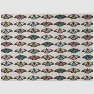 Modern Neutral Butterflies Garden Pattern Tissue Paper