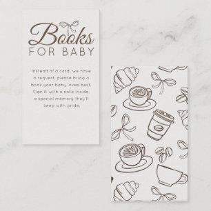 Modern Neutral Cafe Baby Shower Enclosure Card