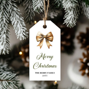 Modern Neutral Christmas Tree Editable Holiday  Gift Tags