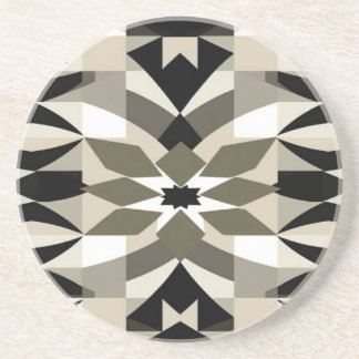 Modern Neutral Geometric Sand ston Print | Earth Coaster
