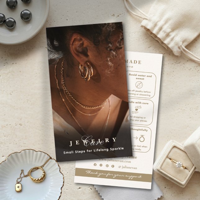 Modern Neutral Gold Jewellery Card Insert Card (Modern Neutral Gold Jewelry Card Insert Card)