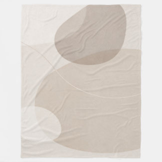 Modern Neutral Home Decor Throw Fleece Blanket