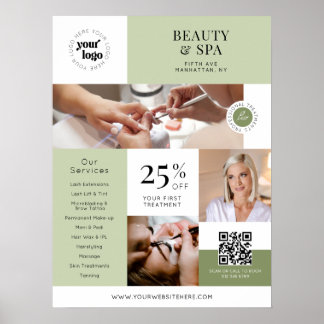 Modern Neutral Salon Business Services Promo Sign